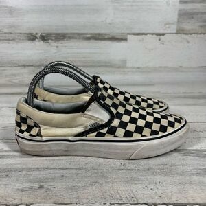 Vans Unisex Low Black White Checkerboard Skate Shoes 721565‎ Men's 7 Women 8